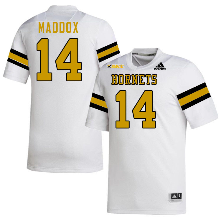 Alabama State Hornets #14 Adrian Maddox College Football Jerseys Stitched Sale-White